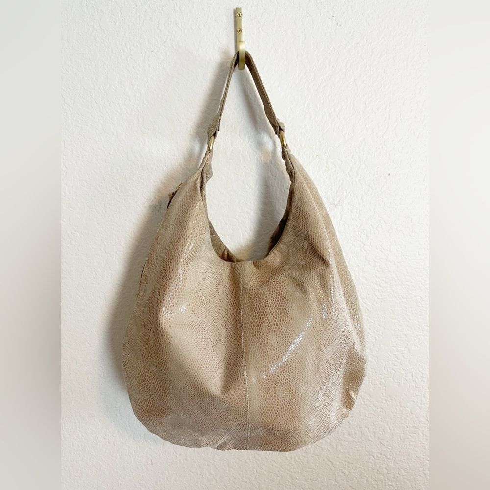 HOBO Taupe Textured Shoulder Bag